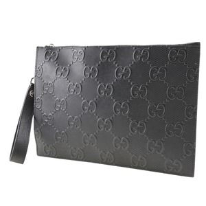 Gucci Clutch Embossed GG Leather Bag
